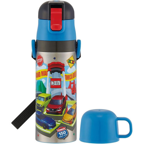 トミカ 26 ミニカー 自動車 水筒 2WAYステンレス水筒 コップ付き 430ml