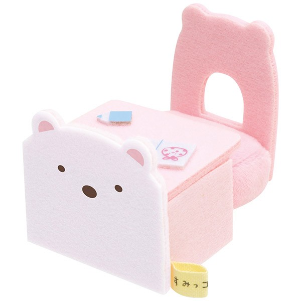 すみっコぐらし てのりぬいぐるみ 机といすのセット・しろくま MX39501