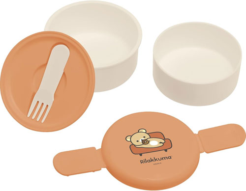 リラックマ 丸型ランチボックス2段 BASIC RILAKKUMA 抗菌 お弁当箱