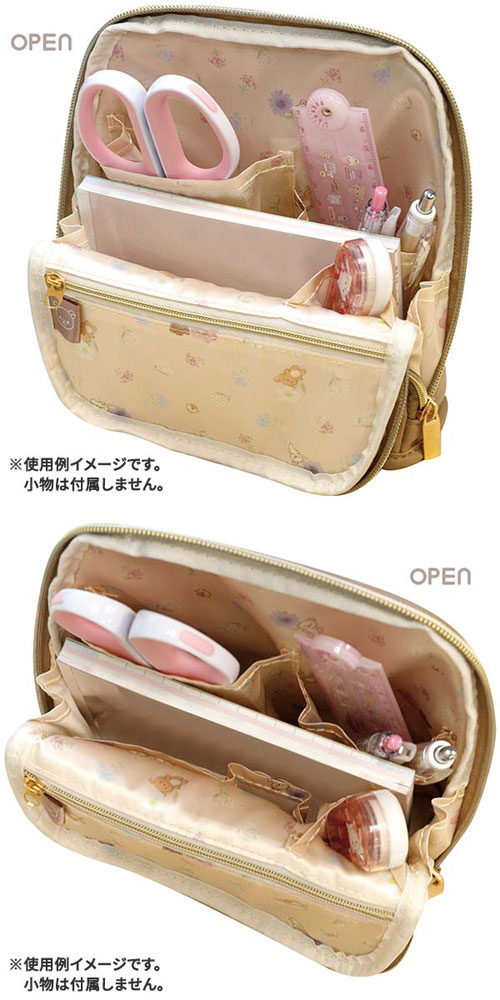 新品　リラックマ リップポーチ 2色セット リラックマ スタンドポーチ リラックマ・あざとピンク CA52502