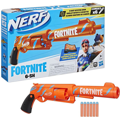 送料無料 ナーフ フォートナイト FORTNITE 6-SH シックスシューター