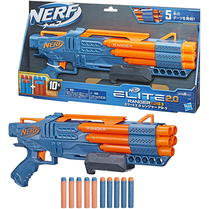 送料無料 ナーフ エリート2.0 レンジャー PD-5 公式ダーツ10本付属