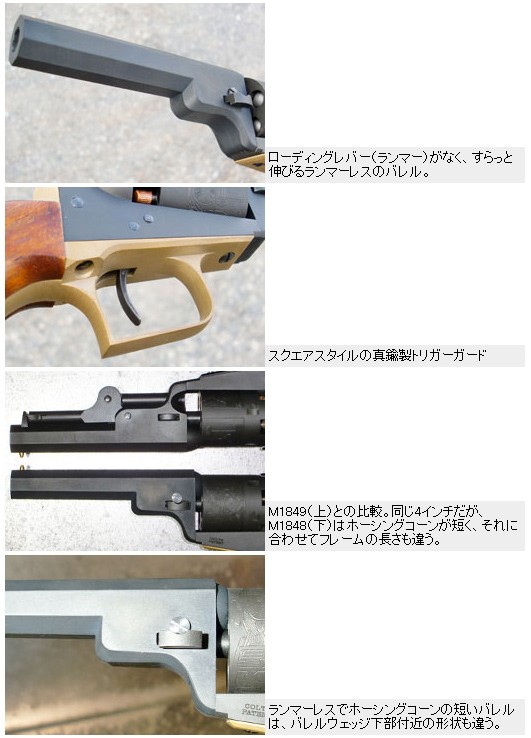 送料無料 CAW ダミーモデルガン コルト M1848 ポケット ベビー