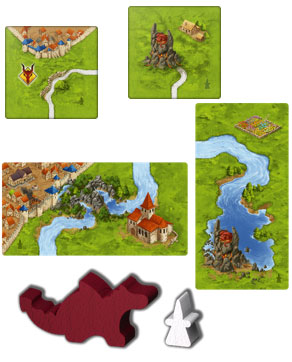 送料無料 カルカソンヌ拡張セット3 妖精とドラゴン 完全日本語版