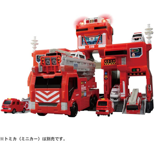 送料無料 トミカワールド 変形出動!ビッグファイヤー&コマンド