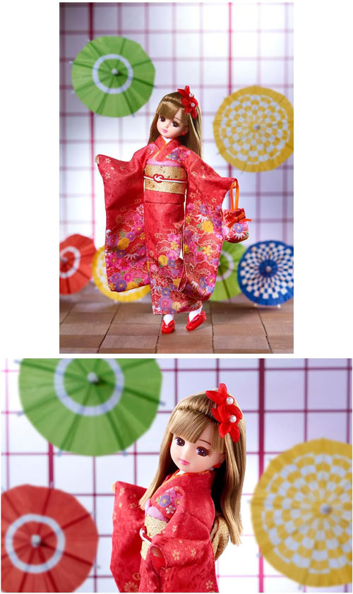 送料無料 リカちゃん ドール LD-30 Kimonoリカちゃん 紅 着物リカ