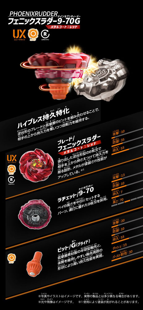 送料無料 ベイブレードX BEYBLADE X UX-07 フェニックスラダー