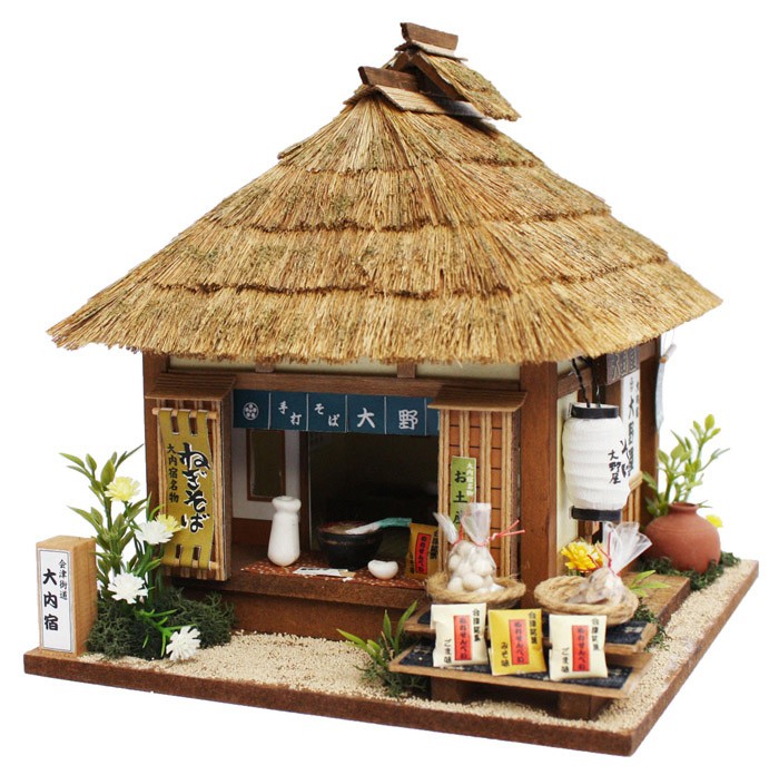 ビリーの手作り ドールハウスキット 街道シリーズ 大内宿のそば