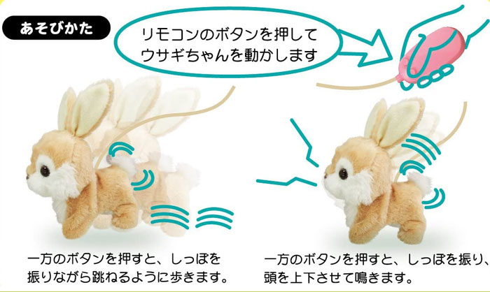 送料無料 リモコンでおさんぽピョンピョンロッピー 電動