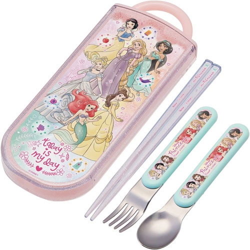 ディズニープリンセス 23 抗菌 食洗機対応 スライド式トリオセット 箸