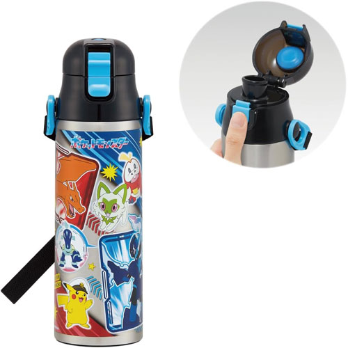 新品品薄　ロック付きワンプッシュ　ダイレクトボトル　ポケットモンスターXY 送料無料 ポケットモンスター 24 ポケモン 水筒 超軽量 ロック付きワン