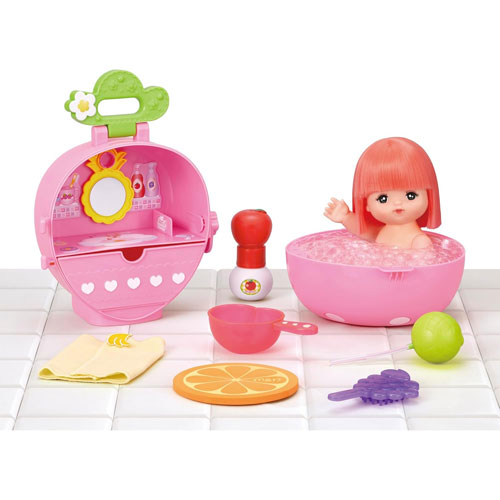 送料無料 メルちゃん お人形セット フルーツだいすき いちごのおふろ