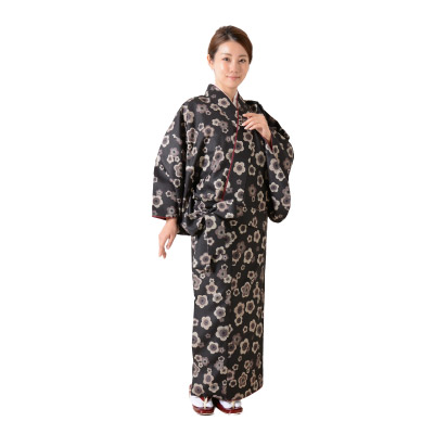 専用⭐︎帯する二部式着物　絹　新品 二部式着物と二部式帯、はじめてさんのフルセット｜ポリ袷鉄納戸