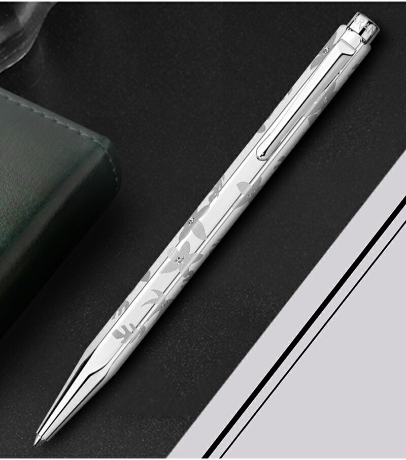 Caran d' Ache Retro Ecridor Rhodium Ballpoint Pen, Silver (0890.487)