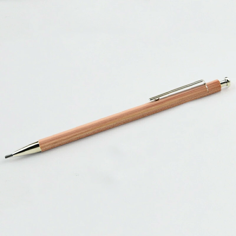 北星鉛筆 KITA-BOSHI PENCIL シャープペン 大人の鉛筆 芯削りセット ク大人の鉛筆 リップ付き ブラック/ブルー/レッド 木地  2mm 全5色｜youstyle-pen｜06