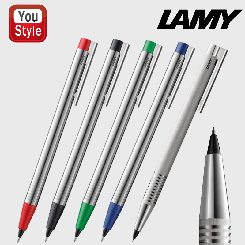 ロゴ ラミーLAMY ステンレス ノック式ペンシル 0.5mmパイプスライド