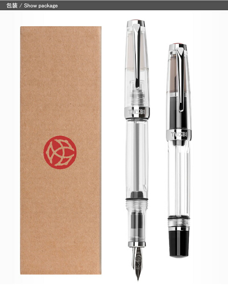 ツイスビー TWSBI バキュームVacuum 700ミニ 万年筆 吸入式 クリア M7444 / スモーク M74459 極細字 EF 細字 F  中字 M 太字 B TW10020