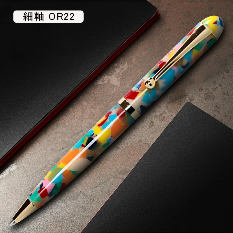 大西製作所 名入れ ボールペン アセテート 折り紙 太軸 OR12 / 細軸