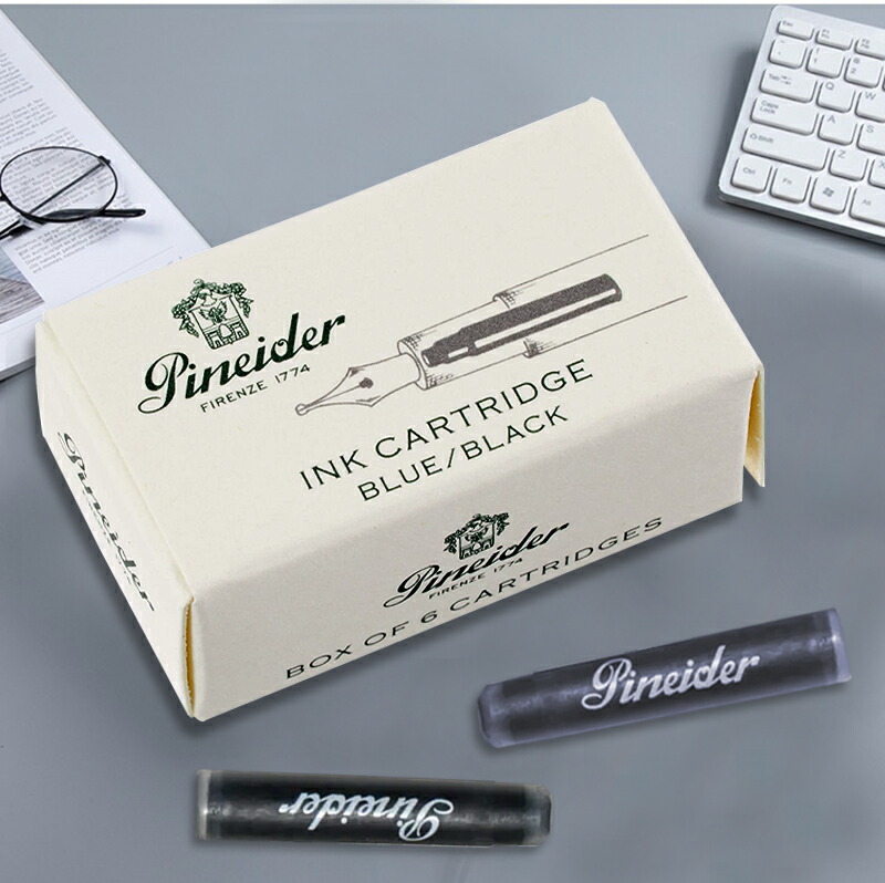 在庫一掃 赤字セール ピナイダー Pineider カートリッジインク 6本入