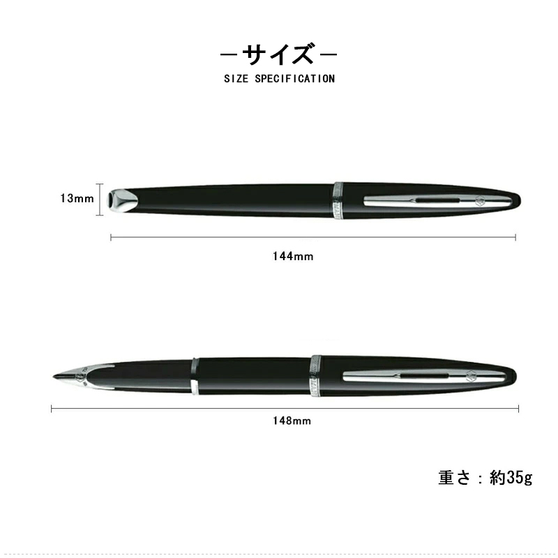 カレン 万年筆 ウォーターマン WATERMAN 18K F/M ブラックシーGT