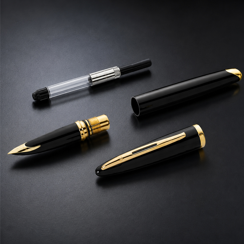 カレン 万年筆 ウォーターマン WATERMAN 18K F/M ブラックシーGT