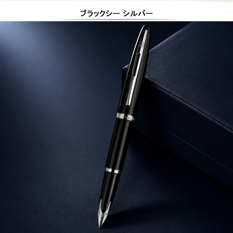 カレン 万年筆 ウォーターマン WATERMAN 18K F/M ブラックシーGT