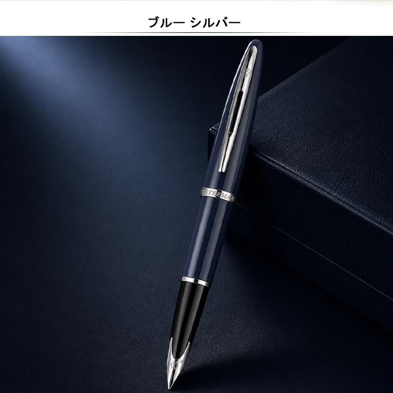 カレン 万年筆 ウォーターマン WATERMAN 18K F/M ブラックシーGT