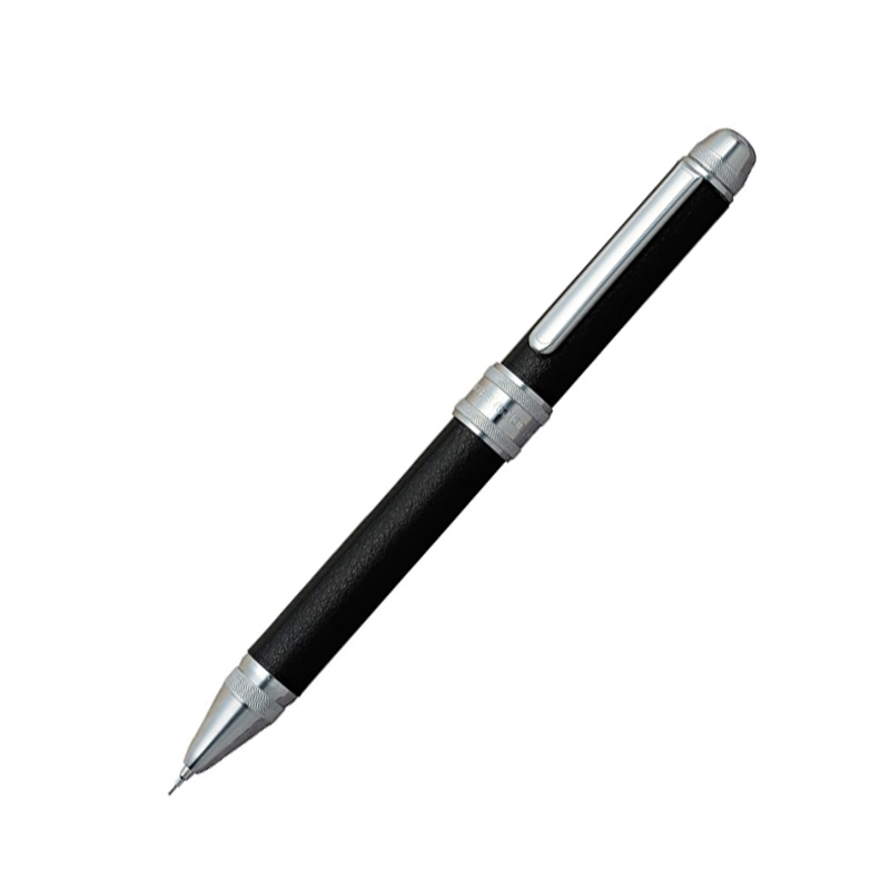 プラチナ万年筆 多機能ペン ダブル 3 アクション 牛本革巻き PLATINUM (シャープペン＋ ボールペン黒・赤) DOUBLE 3 ACTION  全4色 MWBL-3000