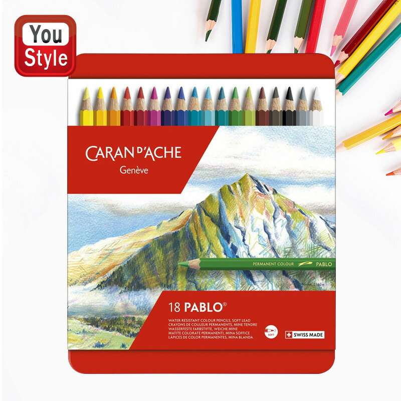 Caran d'Ache Neocolor126色缶入三段 スケッチブック18枚 Caran