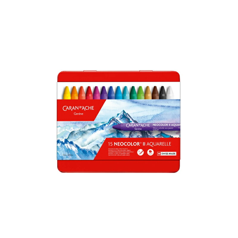 CARAN d'ACHE カランダッシュ D'ACHE NEOCOLOR 15色セット 缶入
