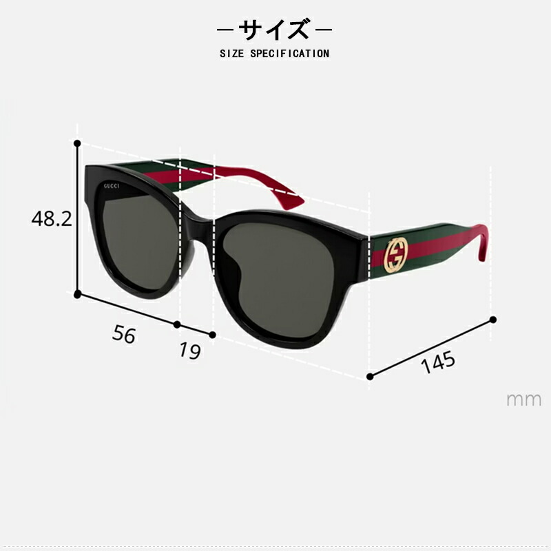 GUCCI ビーズ装飾 グレーサングラス ケース付き グッチ(GUCCI) GG0631S 001｜グッチ(GUCCI)サングラス｜DOUBLE