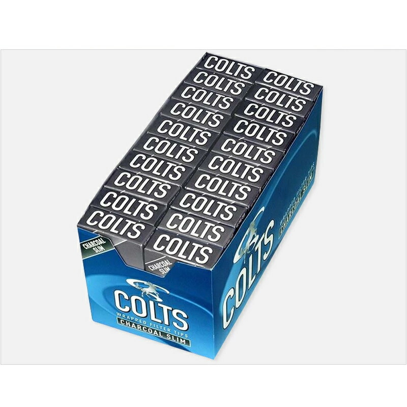 COLTS コルツ スリム フィルター チャコール/SDCFC メンソール/SDCFM プレーン/SDCFP 20箱セット 手巻きたばこ用 フィルター 喫煙具｜youstyle-pen｜02