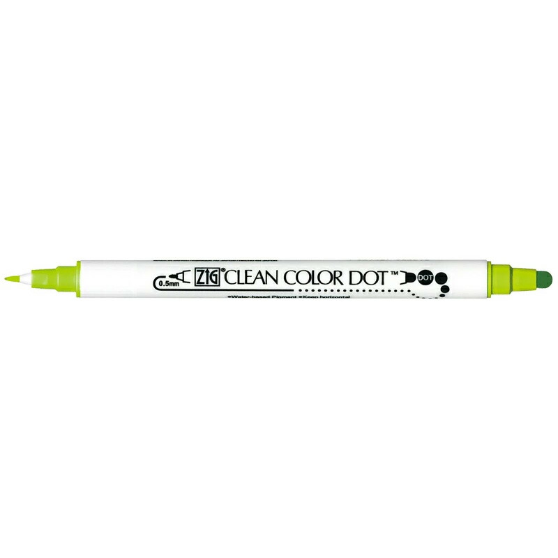 呉竹 KURETAKE カラー筆ペン ZIG クリーンカラードット ZIG CLEAN COLOR DOT 水性染料インキ 全18色 TC-6100｜youstyle-pen｜18