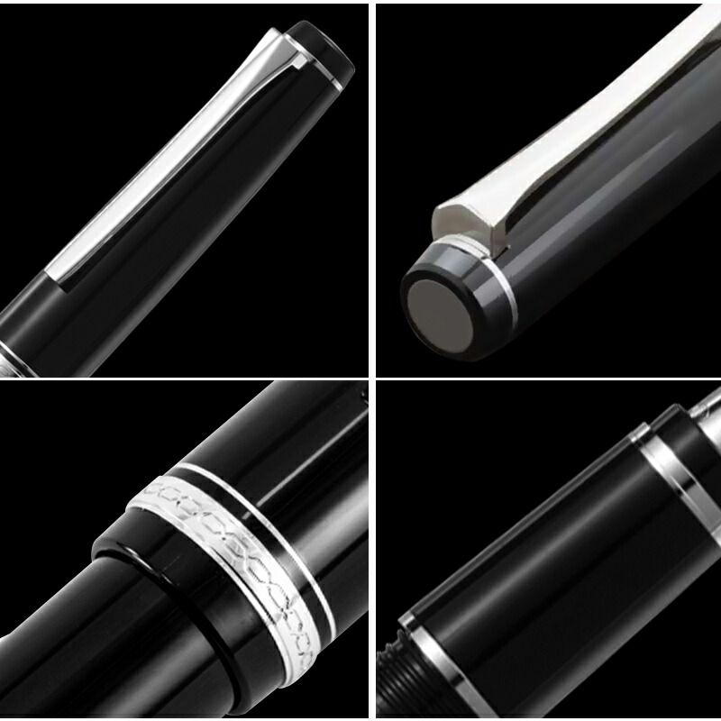 エラボー パイロット PILOT 樹脂軸 キャップ式万年筆 14K ロジウム