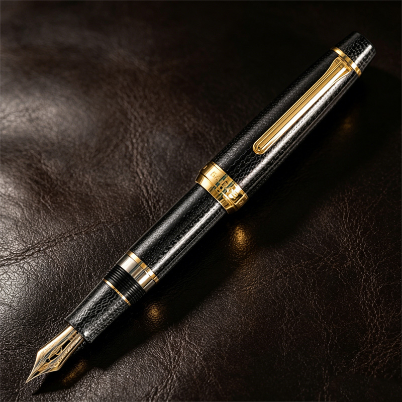 SAILOR ブラック 万年筆 14k カートリッジ付　未使用 セーラー万年筆 セーラー ブラックマイカルタ万年筆 SAILOR Micarta