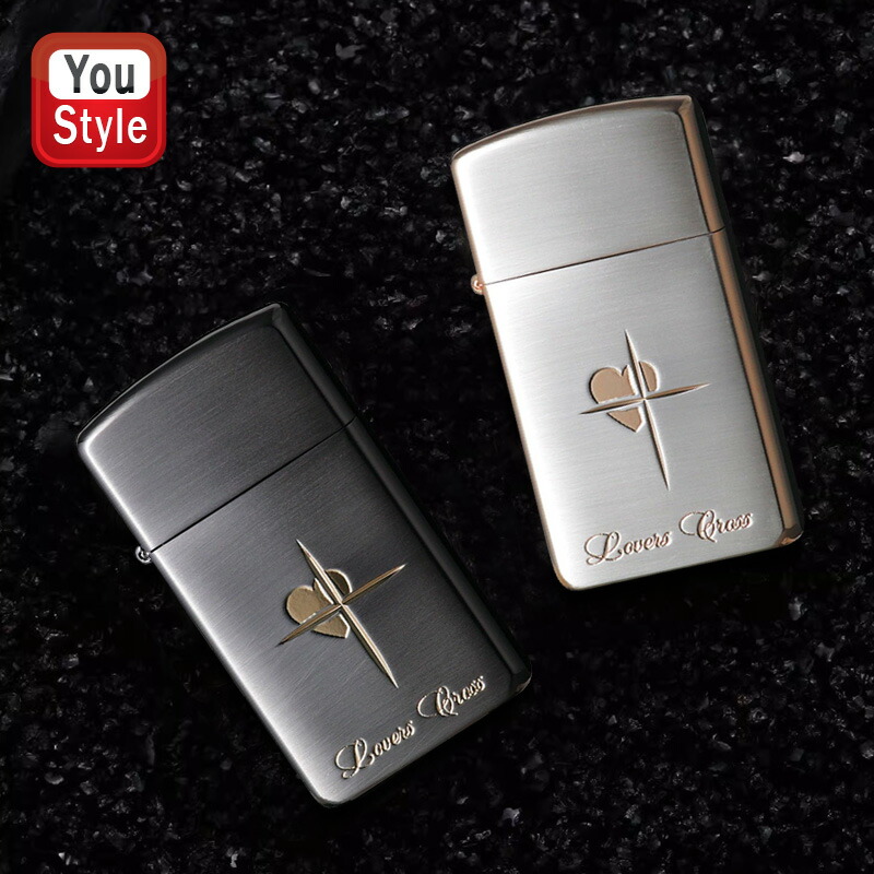 ジッポー ZIPPO オイルライター ラバーズ・クロス スリム Lovers Cross slim 黒サテーナ＆金 63040298 銀サテーナ＆ピンクゴールド  63040398 : you-win-63040298 : You STYLE - 通販 - Yahoo!ショッピング