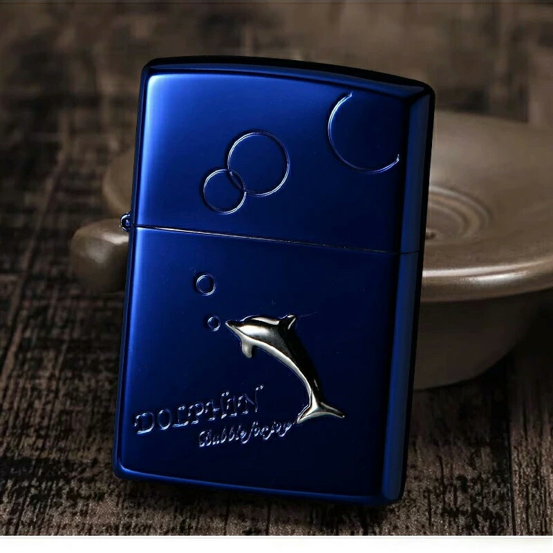 ジッポー ZIPPO ライター Dolphin Metal ドルフィン コーティング エッチング ブルー 2BLM-BDOLPHIN 銀  2SSM-SDOLPHIN 記念品 豪華 タバコ メンズ 高級感 喫煙具