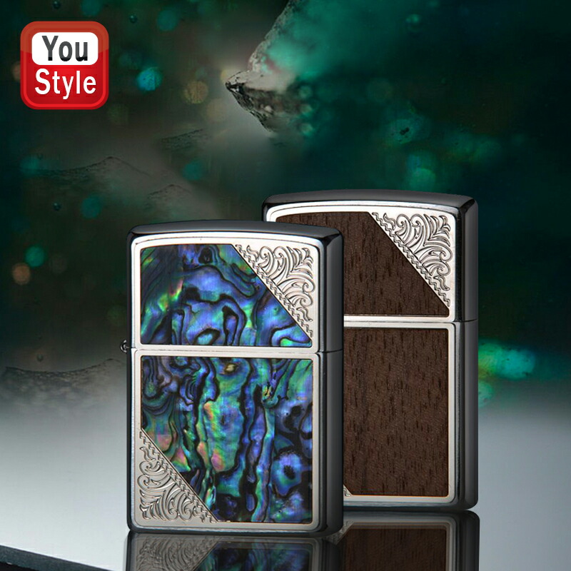 ジッポー ZIPPO ライター WESTERN SHELL / ウェスタン ウッド シェル ウッド2SW-WOOD シェル2SW-SHELL  メタル貝貼り 喫煙具 オイルライター