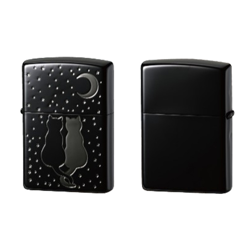 ZIPPO ジッポー ライター キャットシリーズ メタル 月夜に2匹の