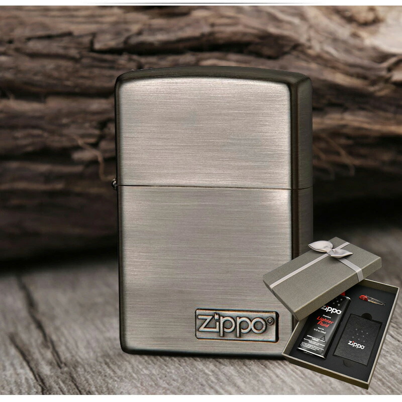 名入れ ライター ジッポー ライター ギフトセット ZIPPO 7点ギフトセット スタンダード レギュラー ユーズド 全5色 202M-Z 2UD