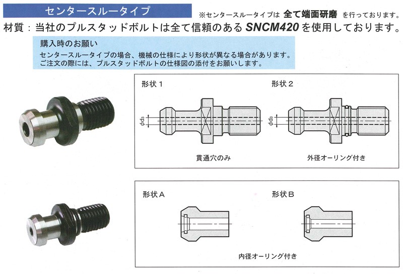 DAITO プルスタッドボルト(センタースルー) P50T-1Ф6&P9 : ds-11512