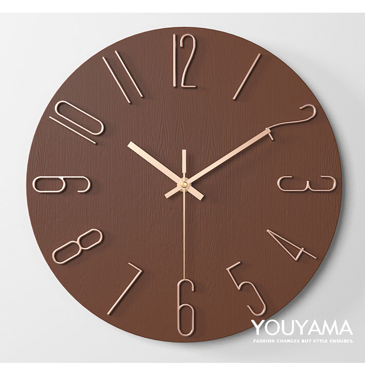 壁掛け時計 北欧 時計 おしゃれ デジタル 静音 アナログ 木目調