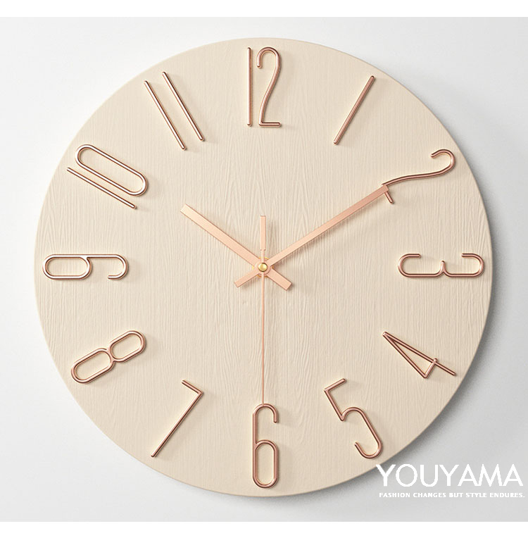 壁掛け時計 北欧 時計 おしゃれ デジタル 静音 アナログ 木目調