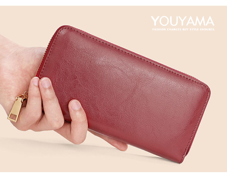 財布 長財布 メンズ レディース 本革 レザー 無地 トリプルファスナー