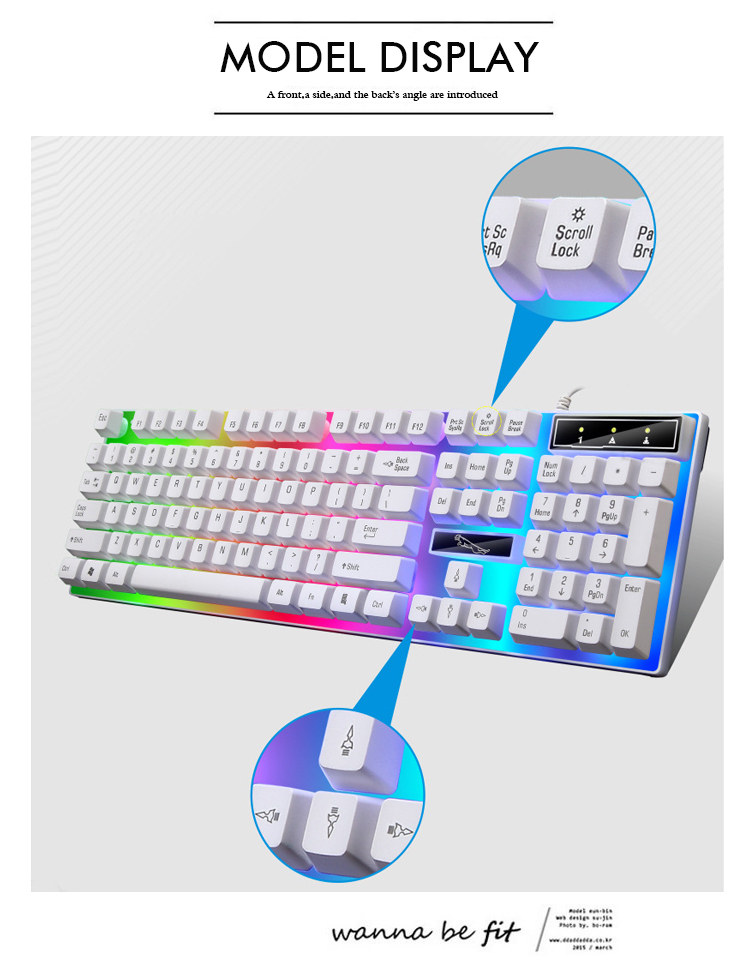 ゲーミングキーボード マウス セット 有線 キーボード 英語配列 104