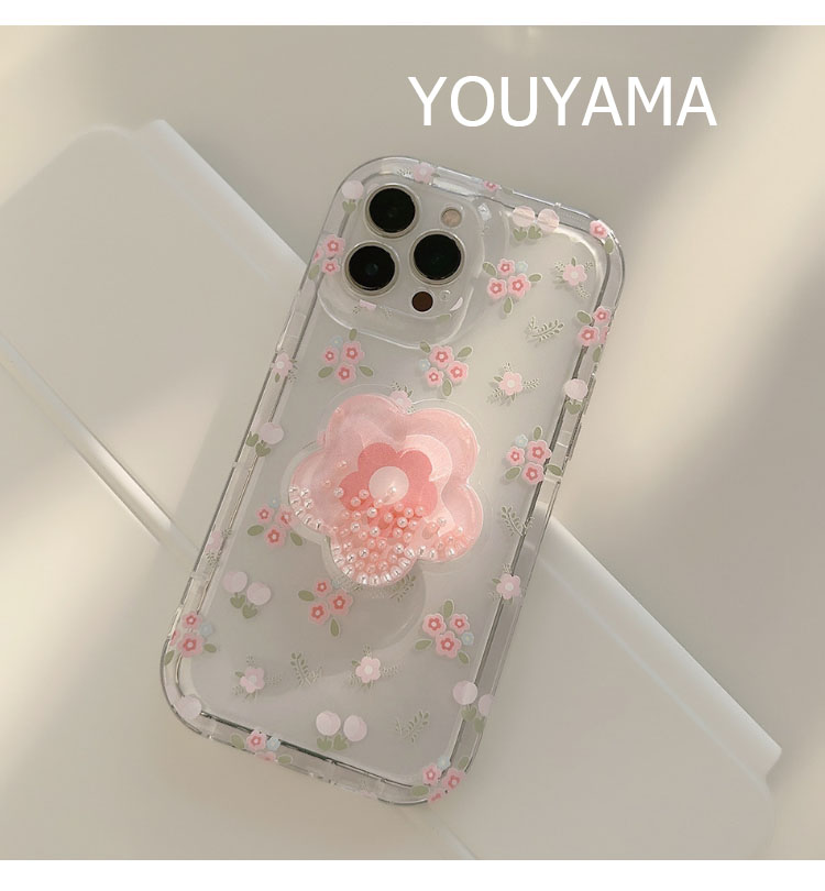 スマホケース 花柄 カバー 流砂 立体 透明 iPhone用ケース iPhone16