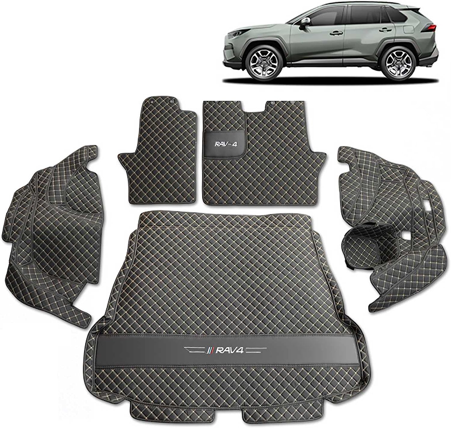 トヨタ 新型RAV4 XA50系 専用 カスタム 車の トランクマットXPE レザー