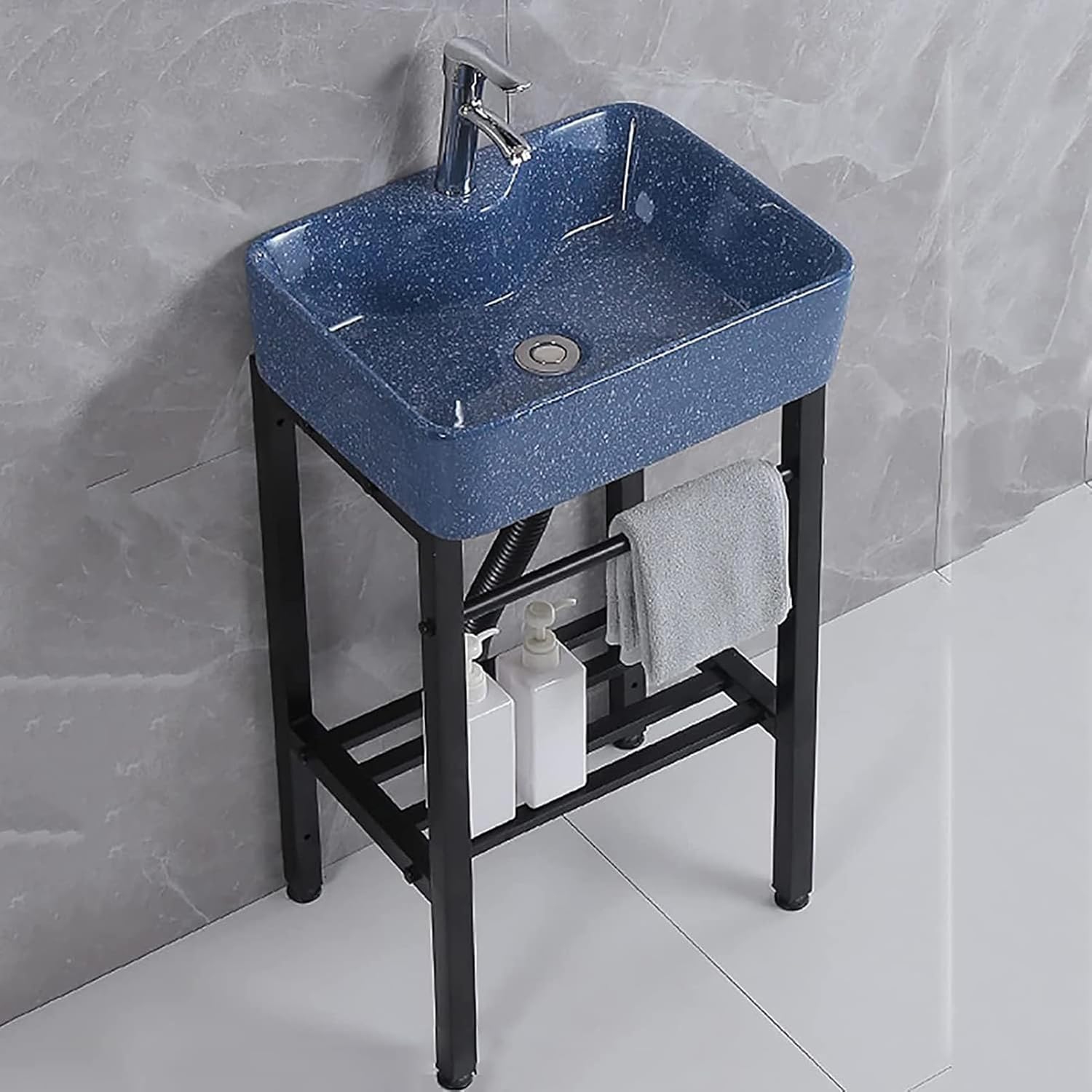 手造り　流し台　シンク　ブルー 楽天市場】流し台 シンク 屋外 ガーデンシンク ステンレス 水栓付 庭