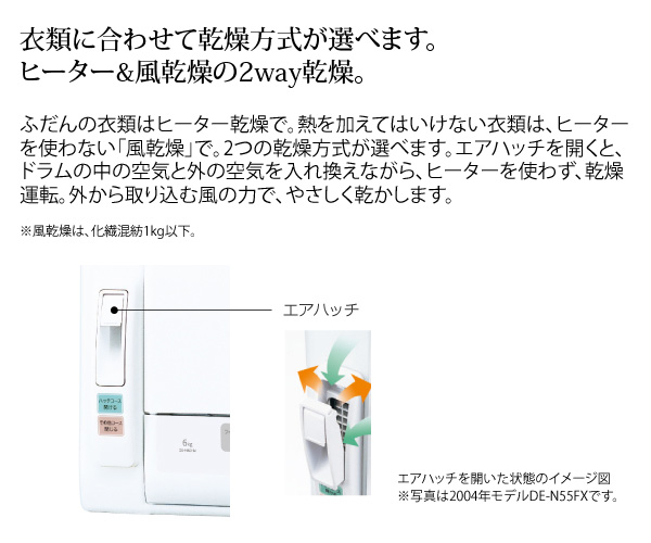 日立 衣類乾燥機 DE-N50HV ピュアホワイト 乾燥 5kg 電気衣類乾燥機