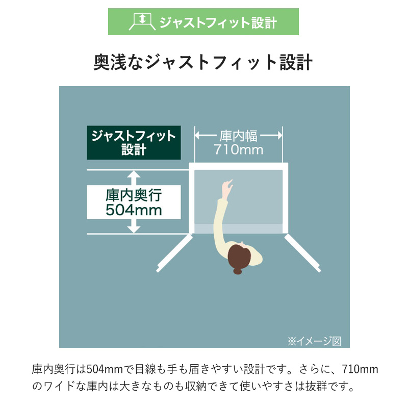 ハイアール 468L 4ドアファン式冷蔵庫 JR-NF468B(W) ホワイト 冷凍冷蔵庫 観音開き フレンチドア 大容量冷凍室 標準大型配送設置費込み 関西限定 ツーマン配送｜yp-com｜06